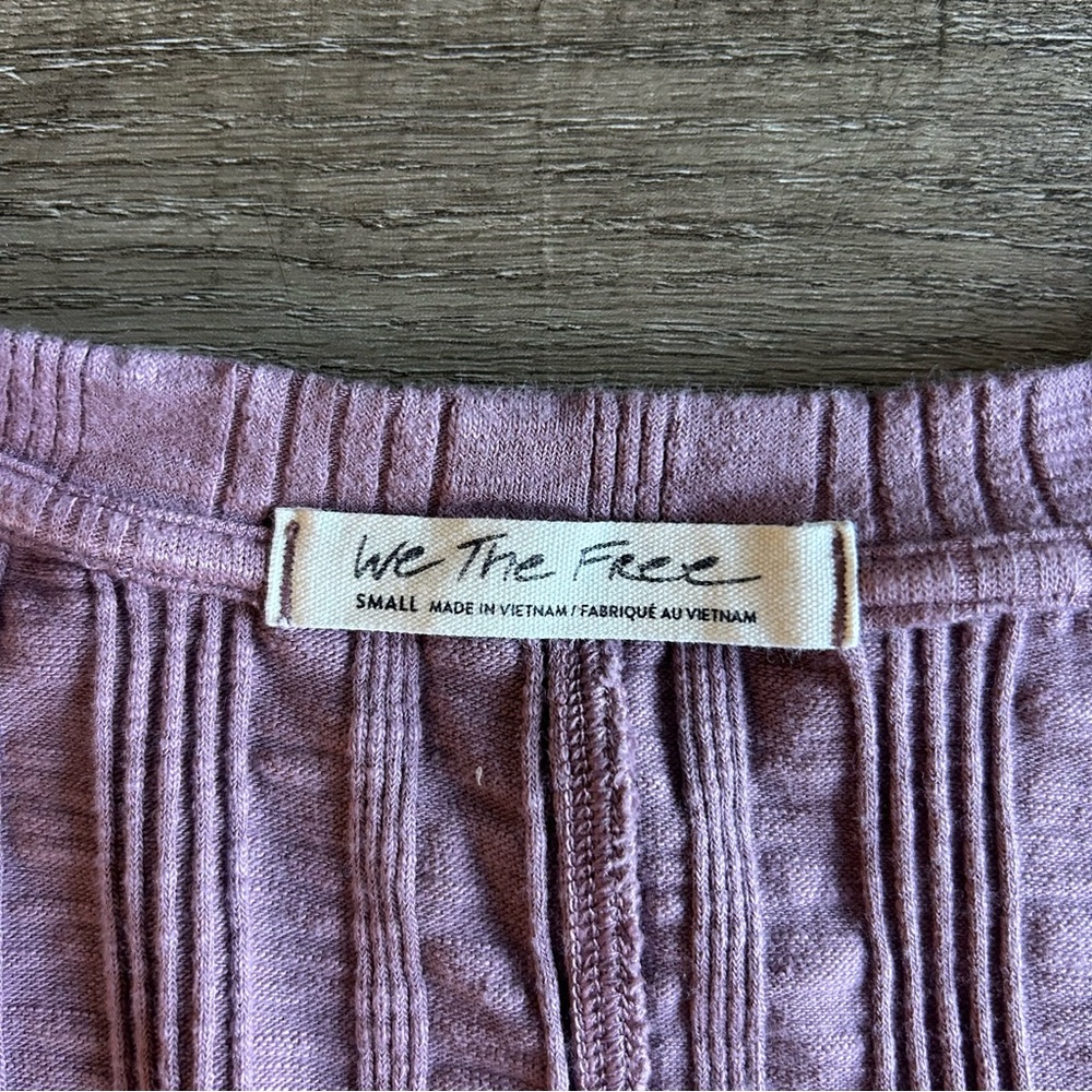 Free People Mauve Long Sleeve Top tie dye arms Tie Dye Long Sleeve Top Boho - Picture 2 of 8